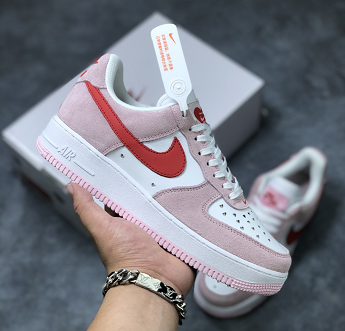 纯原Nike Air Force 1 权志龙联名 粉红情人节细节